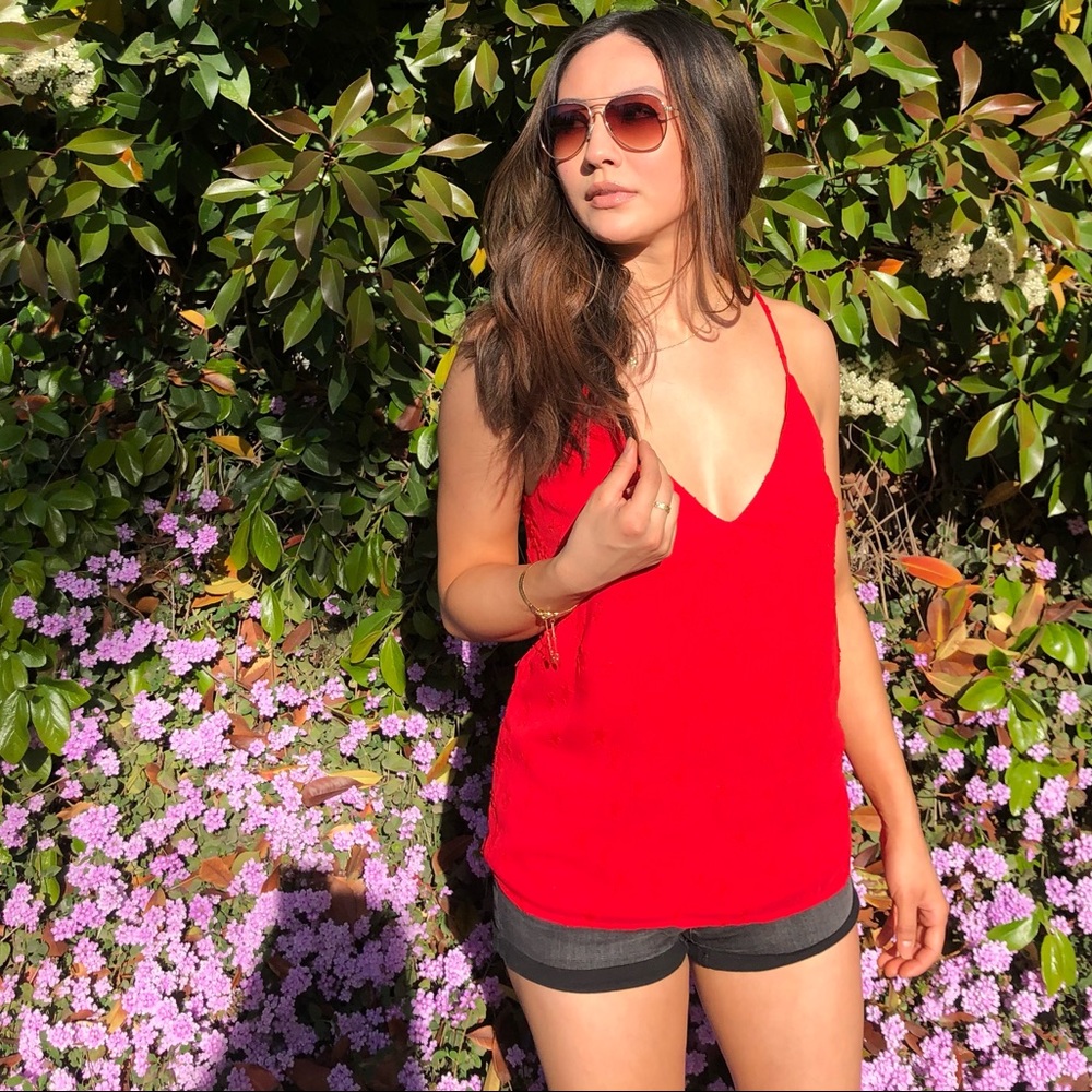 Jacey Red Cami Top